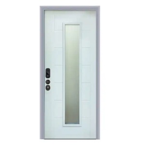 Lujoso diseño italiano Exterior Puerta frontal de una sola hoja Diseños Puerta principal de seguridad de acero inoxidable - Product Image 1