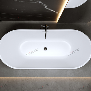 <span class=keywords><strong>Baignoire</strong></span> autoportante ovale blanche moderne à prix d'usine, avec drain intégré – Offre spéciale - Product Image 5
