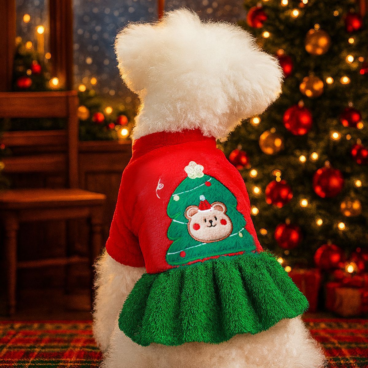 Christmas Tree Bear Dress