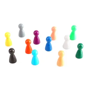 Peças de xadrez de plástico multicolorido, marcadores de componente, artesanato e jogos de tabuleiro