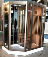 Penjualan Terbaik sauna rumah kamar mandi 6 hemlock ruang sauna batu budaya gaya dekoratif ruang sauna