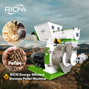 Machine à fabriquer des granulés de biomasse boisée RICHI - Certification CE, machine à granulés de bagasse de canne à sucre et de coques de graines de tournesol, <span class=keywords><strong>prix</strong></span> compétitif - Product Image 1