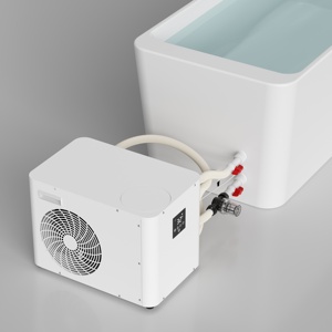 อ่างแช่น้ำเย็นอะคริลิคสีขาว พร้อมชุดอุปกรณ์ทำความเย็น Pro Water Chiller 1 แรงม้า สำหรับฟื้นฟูร่างกายหลังออกกำลังกาย อุปกรณ์เสริมอ่างน้ำแข็ง - Product Image 4