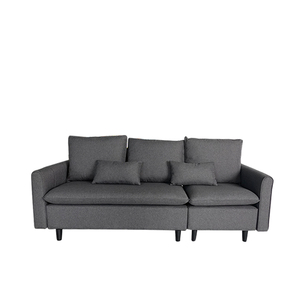 Hotel-Villa Wohnzimmermöbel Luxus <span class=keywords><strong>4</strong></span>-Sitzer graues Leinensofa-Bett modern L-Form modulare Sektionssofas aus Stoff - Product Image 2