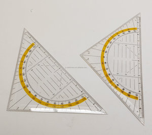 Пользовательские печатные прозрачные пластиковые весы треугольной формы линейка набор шаблонов для рисования - Product Image 5