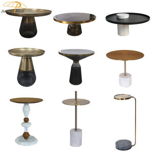 Mesa Auxiliar Moderna de Lujo para Hotel, Interior y Exterior, Mesa Auxiliar de Café, Elegante Mesa Auxiliar Pequeña para Sala de Estar, Balcón, Cafetería - Product Image 6