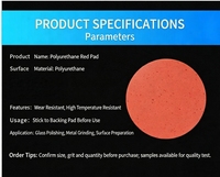 Tampon de polissage Fortunebrasive 3'' en polyuréthane rouge avec support EVA et fixation auto-agrippante pour verre optique, lentilles, peinture automobile et finition de surface de précision