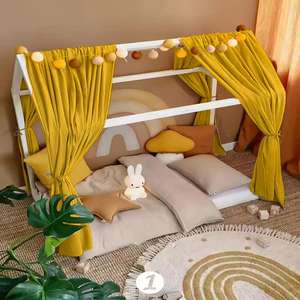 <span class=keywords><strong>Moustiquaire</strong></span> et couvre-lit pliable en tissu crêpe pur coton double couche de style nordique pour l'été – Idéal pour les lits d'enfants - Product Image 2