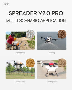 EFT EPS200Pro Granule Broadcaster Esparcidor de drones agrícolas con 360 ° Esparcimiento de gran flujo que garantiza una caída suave sin obstrucciones - Product Image 2