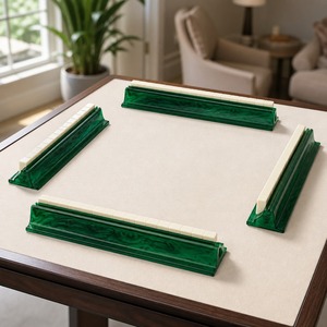 Ensemble de 4 supports à mahjong en acrylique à motif vert cyprès - Product Image 3
