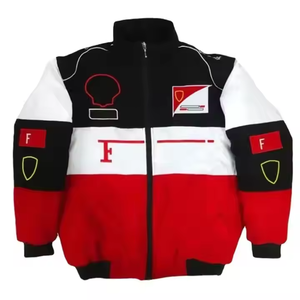 Veste matelassée décontractée douce et légère de haute qualité Bomber de randonnée d'hiver OEM personnalisé avec un design de course <span class=keywords><strong>F1</strong></span> vintage pour la randonnée - Product Image 4