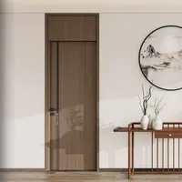 Porte battante intérieure moderne en bois massif éco-responsable, surface finie, bien scellée, sur mesure pour hôtel, appartement, projet