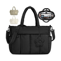 Personnalisable Nouveau Femmes Bandoulière En Nylon Moelleux Sacs À Bandoulière À La Mode Sacs À Main Avec Doublure Fermeture À Glissière Logo Motif