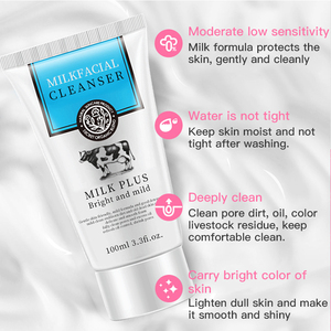 Espuma Limpiadora Facial de Leche Orgánica y Extracto de Hierbas de 120 g, Limpiador Facial Profundo - Product Image 3