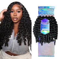 MIRA HAIR Cheveux pré-bouclés Water Wave Deep Wave, tresses au crochet sans nœuds pré-séparées, réutilisables, style bohème avec nœuds miracle