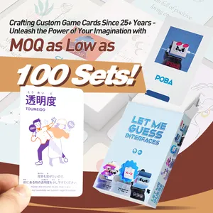 Waterproof Paper Printing Flash Card Game Plastic Custom Logo Playing Cards