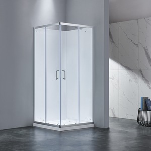 Mampara <span class=keywords><strong>de</strong></span> Ducha en Forma <span class=keywords><strong>de</strong></span> L para Apartamento u Hotel, Separación <span class=keywords><strong>de</strong></span> <span class=keywords><strong>Baño</strong></span> Seco y Húmedo, <span class=keywords><strong>Puerta</strong></span> <span class=keywords><strong>de</strong></span> Vidrio <span class=keywords><strong>con</strong></span> Marco <span class=keywords><strong>de</strong></span> Aleación <span class=keywords><strong>de</strong></span> Aluminio - Product Image 2