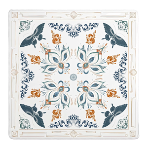 Tapis <span class=keywords><strong>de</strong></span> Mahjong en Caoutchouc Américain Élégant et Luxueux à Motif Botanique Vert, avec Marquages Standard <span class=keywords><strong>Charleston</strong></span> et Règles, Portable - Product Image 2