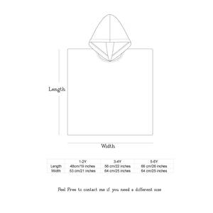 Serviette personnalisée Poncho pour enfants Serviette <span class=keywords><strong>de</strong></span> plage à capuche pour filles, Surf Poncho Swim Changing Robe Fille à capuche Serviette <span class=keywords><strong>de</strong></span> <span class=keywords><strong>bain</strong></span> pour garçons - Product Image 6