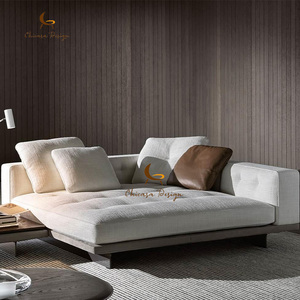 Juego de Sofás en Forma de L de Diseño Italiano Minimalista <span class=keywords><strong>Dylan</strong></span>, Muebles para Sala de Estar, Sofá Moderno de Lujo con Tela Blanca - Product Image 5