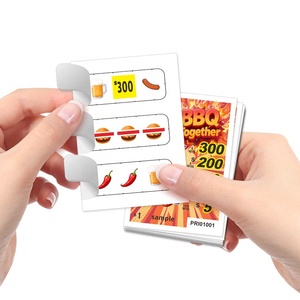 Fábrica personalizada Pull Tab Card Jackpot Drawingt 3 oportunidades de ganar diseño gratuito Impresión de tarjetas de papel reciclable para promoción - Product Image 1
