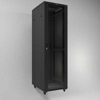 Armoire de serveur sur pied en acier laminé à froid SPCC F3 de 19 pouces, 18U 22U 27U 32U 37U 42U 47U, porte en verre, armoire réseau, centre de données
