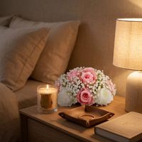 Bouquet de roses artificielles en soie, centres de table pour mariages, décorations florales pour réceptions et événements