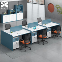 Configuration de table de bureau flexible avec bureau modulaire, cloisons de bureau, poste de travail pour les écoles, les hôpitaux, les bureaux
