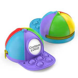 Porte-monnaie Pops en forme de chapeau, couleurs personnalisables, jouet sensoriel, décoration pour sac à dos d'enfant - Product Image 3