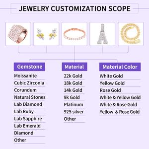 Personalized Custom Fancy Shapes Tennis <b>Chain</b> Necklace Iced Out Gra Certificate <b>Moissanite</b> Diamond 925 Sterling Silver Jewelry - Product Image 5