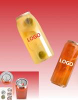 # Lata de plástico PET de calidad alimentaria de 202 55 mm para bebidas, con tapa de aluminio de fácil apertura.