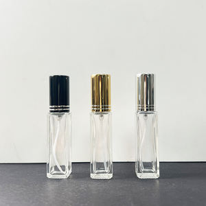 B053-10 Mini Portátil 10mL Tamanho Viagem Perfume <span class=keywords><strong>Tester</strong></span> Garrafas De Vidro Recarregáveis Screw Cap Impressão de tela preta prata ouro - Product Image 1