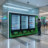 Distributeurs automatiques intelligents 24h/24 avec IA, SDK, écran tactile et gestion cloud pour la vente de snacks et boissons sans surveillance (paiement par carte)