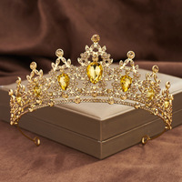 Brautkrone Hochzeit Tiara Strass Prinzessin Stirnband Barock legierung Cake Topper Dekoration Zubehör
