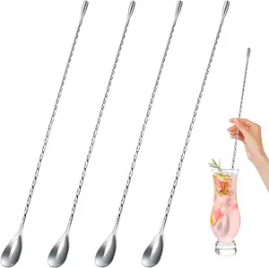 A Bar Above Bar Spoon Set Drink Mixing Spoons For Mixing Glass Or Shaker Stainless Steel Cocktail Stirrer Set