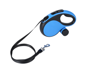 Laisse de chien rétractable personnalisée de luxe durable à double ton rouge/noir de 5 mètres avec porte-sac à crottes à dégagement rapide solide et personnalisé - Product Image 2