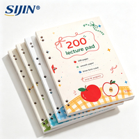 Cuaderno Personalizado A4 para Conferencias, 200 Páginas, Papel Perforado con Rayas de 8 mm, Fácil de Desprender, Recargable, para la Escuela y la Universidad