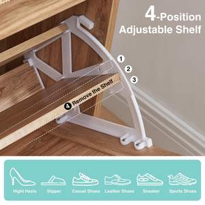Meuble à <span class=keywords><strong>chaussures</strong></span> autoportant ultra-fin et réglable pour entrée, rangement moderne pour <span class=keywords><strong>chaussures</strong></span> - Product Image 5