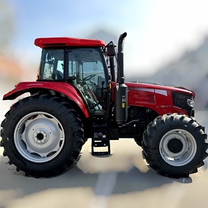 Tracteur agricole à quatre roues motrices avec essieu arrière renforcé, charrue rotative à grandes roues double usage Red Lx1604 - Product Image 1