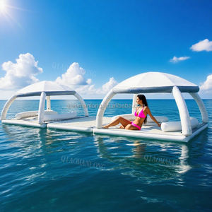 Île de plate-forme flottante d'eau <span class=keywords><strong>gonflable</strong></span> de haute qualité de 20cm d'épaisseur multi-personnes pour le yacht, loisirs aquatiques - Product Image 4