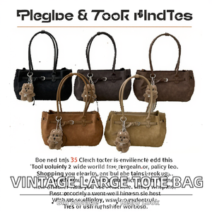 Bolso Tote de Gran Capacidad de 7 Pulgadas, Estilo Vintage Otoño Invierno, Cierre de Cremallera, Forro de Poliéster, para Uso Diario de Mujer, Nuevo Modelo 2025 - Product Image 2