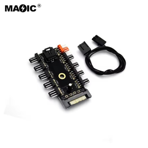 Magelei <strong>Computer</strong> 10 Road Chassis Fan Hub 4pin/SATA Fan Extension 1 to 10Road SATA Fan Controller 4pin Other <strong>Computer</strong> <strong>Accessories</strong> - Product Image 2