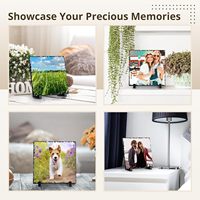 7.9*7.9 pouces bricolage décoration de la maison Sublimation blanc Rock Photos ardoise photo cadre en pierre pour l'impression