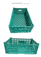 Panier de rangement pliable en plastique, organisateur gain de place, conteneur pliant empilable pour supermarchés et fruits
