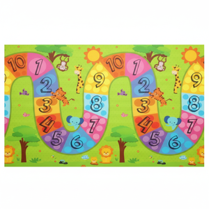 Alfombrilla de juego para bebés XPE de un solo lado, 120x140x1 cm, enrollable, impermeable, espuma no tóxica, alfombrillas de juego de carretera con números coloridos, categoría de producto - Product Image 1