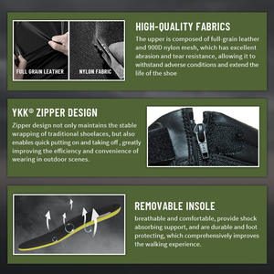 Hanagal OEM ODM Tendencia personalizada Alta calidad Senderismo al aire libre Impermeable Hombres Botas <span class=keywords><strong>de</strong></span> <span class=keywords><strong>combate</strong></span> táctico Negro - Product Image 5