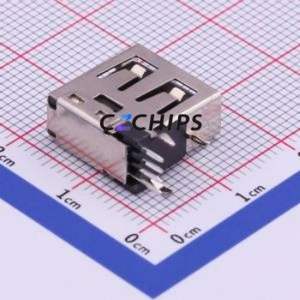 U-A-24D1-W-7 USB Connector Through hole Component (THT) Connector Type-A USB 2.0 Female Side Insert - Product Image 2