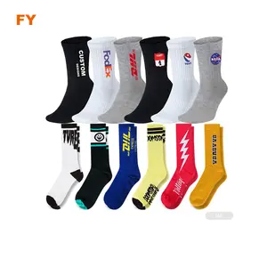 ZJFY- O0095 Custom Logo Sports Workout Sock Personalized Athletic Designer Sport Gym Socks Custom Sports Sock