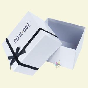 Custom Print Premium Biodegradable Embossed Matt Lamination Rigid Two-Tier Hair Scrunchies <b>Gift</b> Box with Sponge Lining - Product Image 5