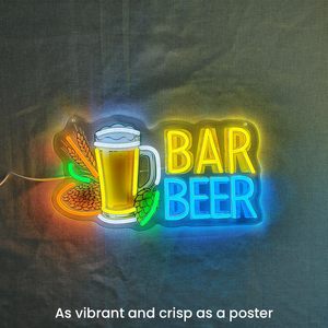 LED beer mug neon indoor hanging ambient light bar party wall decoration shop <b>sign</b> entrance indicator light luminous <b>sign</b> 5v 12v - Product Image 5